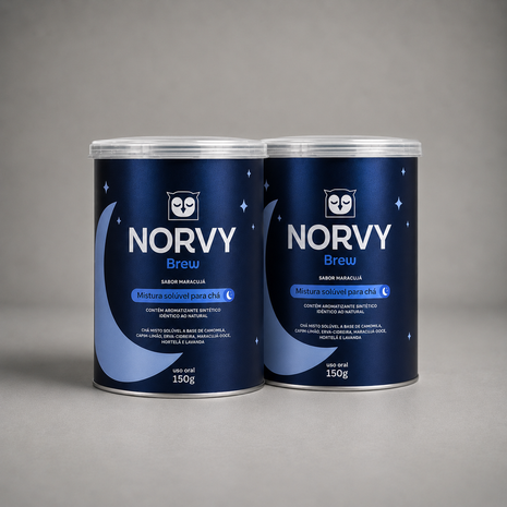 Norvy Brew - Chá Solúvel Calmante - 6 Ervas - 30 Doses