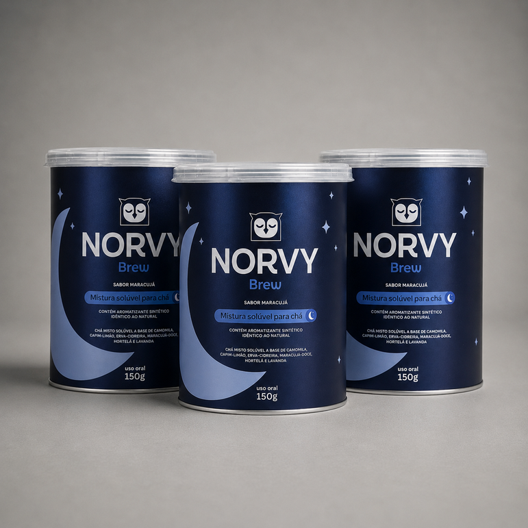 Norvy Brew - Chá Solúvel Calmante - 6 Ervas - 30 Doses
