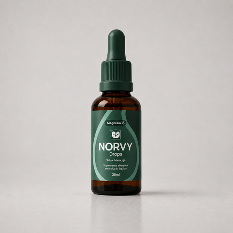 Norvy Drops - Magnésio Bisglicinato + Triptofano em Gotas - Sabor Maracujá - 30ml