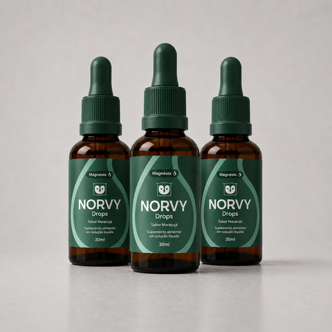 Norvy Drops - Magnésio Bisglicinato + Triptofano em Gotas - Sabor Maracujá - 30ml