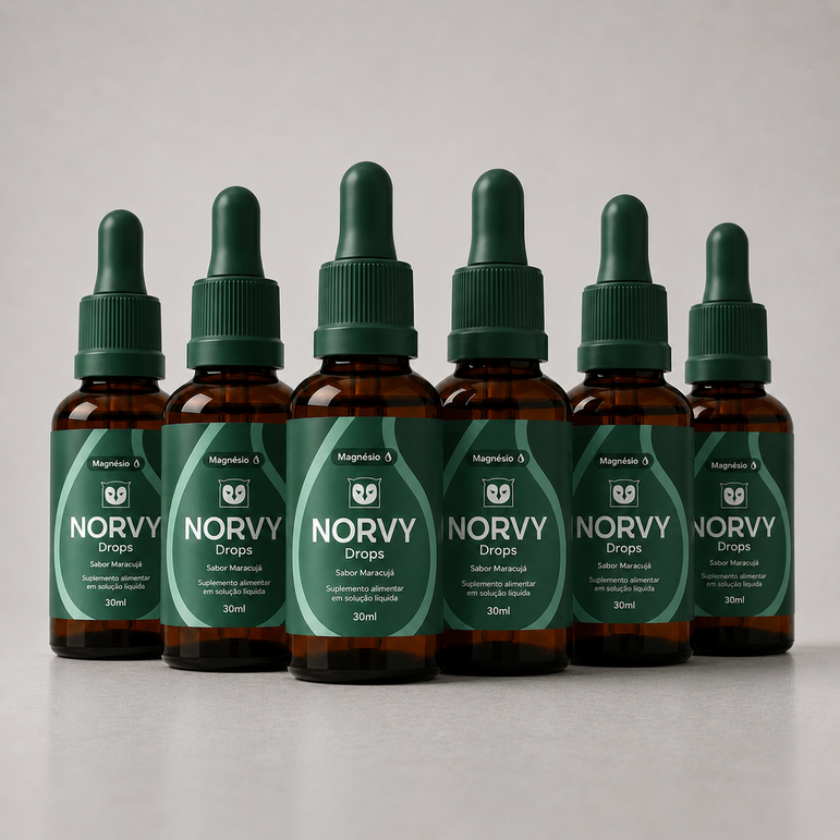 Norvy Drops - Magnésio Bisglicinato + Triptofano em Gotas - Sabor Maracujá - 30ml